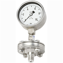 Manometer conform EN 837-1 met intern scheidingsmembraan