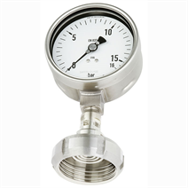 Manometer conform EN 837-1 met scheidingsmembraan