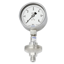 Manometer conform EN 837-1 met intern scheidingsmembraan